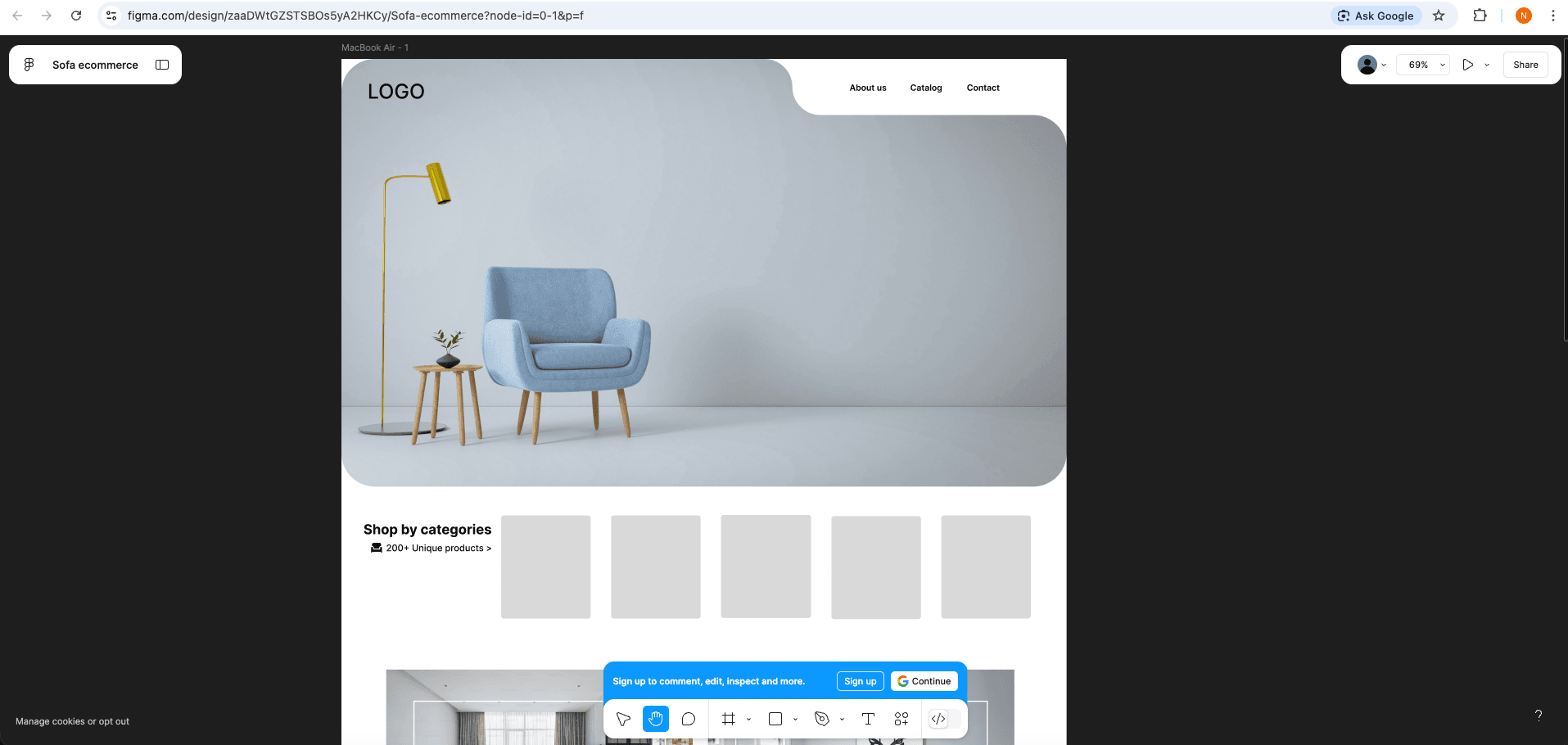 Sofa Ecommerce Figma Design
