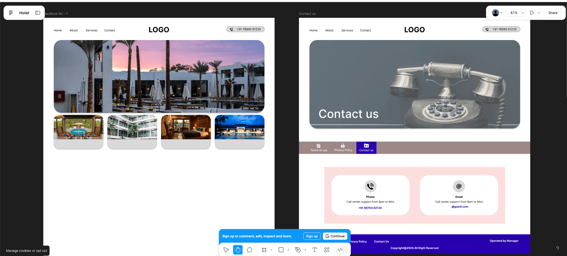 Hotel Figma Design